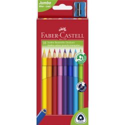   Faber-Castell színes ceruza készlet 10db-os JUNIOR háromszögletű - ajándék hegyezővel