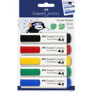 Faber-Castell textílfilc készlet 5 db-os, alapszínekben