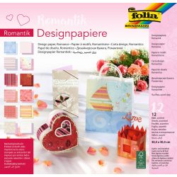   Romantik scrapbook karton kézműves technikához. 30.5 x 30.5 cm, 12 ív 190 gramm/m2