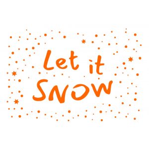 Let it snow A4 stencil sablon