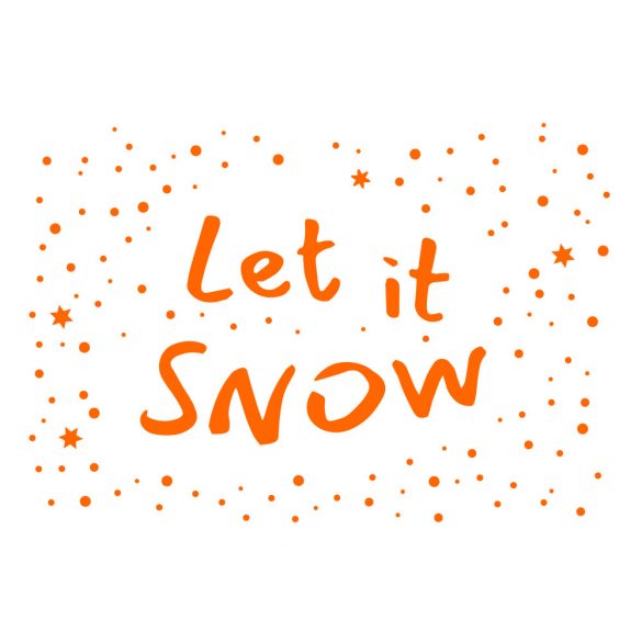 Let it snow A4 stencil sablon