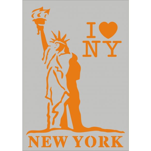 I love New York A5 stencil sablon