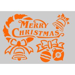 Merry Christmas A5 stencil sablon